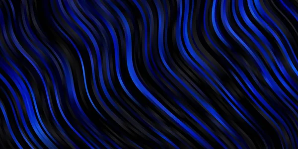 Dark Blue Vektorvorlage Mit Kurven — Stockvektor