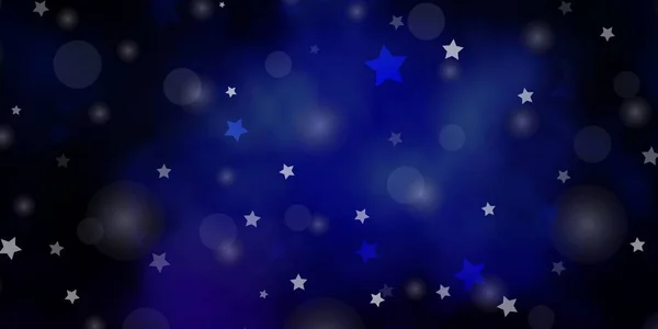Rosa Escuro Textura Vetorial Azul Com Círculos Estrelas —  Vetores de Stock