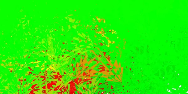 Modèle Vectoriel Vert Clair Rouge Avec Des Formes Triangulaires Illustration — Image vectorielle