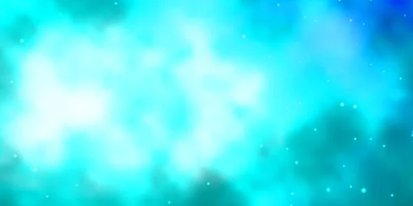 Light Blue Vector Background Small Big Stars — Stock Vector