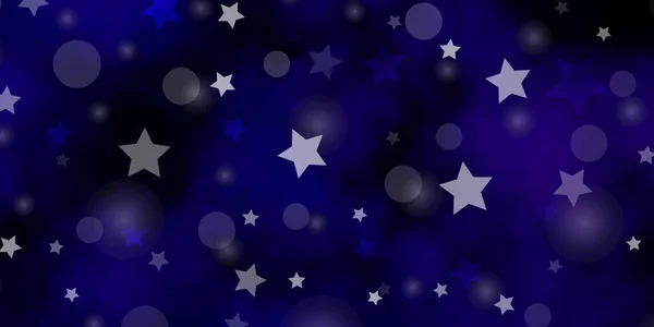 Σκούρο Μωβ Διάνυσμα Πρότυπο Κύκλους Αστέρια — Διανυσματικό Αρχείο