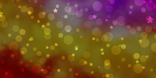 Luz Multicolor Vector Fondo Con Círculos Estrellas — Archivo Imágenes Vectoriales