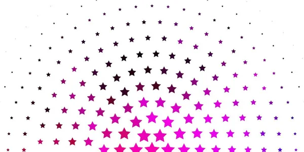Light Pink Vector Background Colorful Stars — Stock Vector
