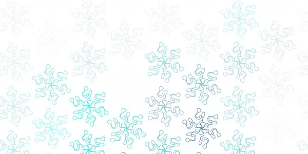 Ελαφρύ Μπλε Διάνυσμα Doodle Υφή Λουλούδια Μοντέρνο Σχέδιο Κλίση Λουλούδια — Διανυσματικό Αρχείο