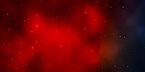 Dark Blue Red Vector Template Neon Stars — Stock Vector