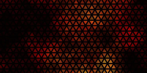 Dark Yellow Vector Backdrop Lines Triangles Glitter Abstract Illustration Triangular — Stock Vector