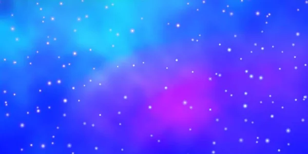 Bleu Clair Fond Vectoriel Rouge Avec Des Étoiles Colorées — Image vectorielle