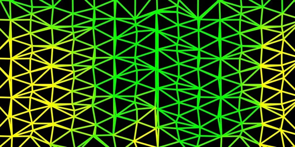 Design Mosaïque Triangle Vectoriel Vert Clair Jaune Illustration Intelligente Dans — Image vectorielle