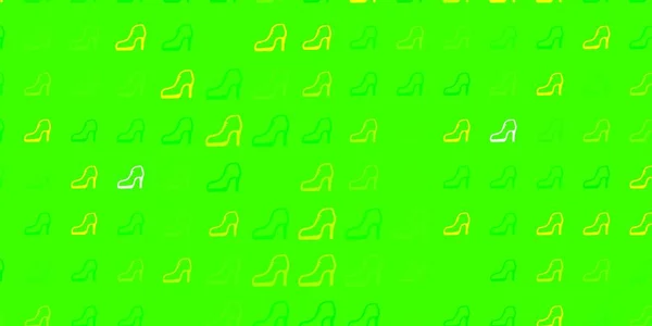 Ανοιχτό Πράσινο Κίτρινο Διανυσματικό Μοτίβο Φεμινιστικά Στοιχεία Εικονογράφηση Σημάδια Δύναμης — Διανυσματικό Αρχείο