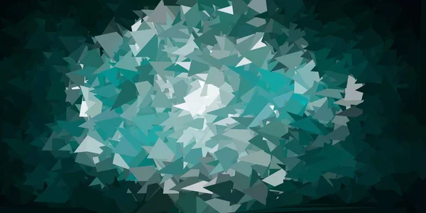 Dunkelgrünes Vektordreieck Mosaikmuster Illustration Glasscherbenstil Mit Dreiecken Hintergrund Für Webdesigner — Stockvektor
