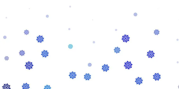 Padrão Vetor Azul Claro Com Flocos Neve Coloridos Ilustração Abstrata —  Vetores de Stock