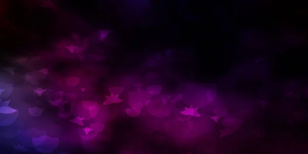 Fondo Vectorial Multicolor Oscuro Con Círculos Estrellas — Vector de stock