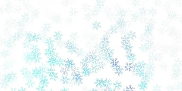 浅蓝色矢量抽象纹理与叶子 用涂鸦风格的树叶显示彩色插图 网站设计的模式 — 图库矢量图片