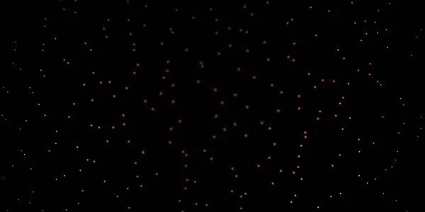 Dark Orange Vector Pattern Abstract Stars — Stock Vector