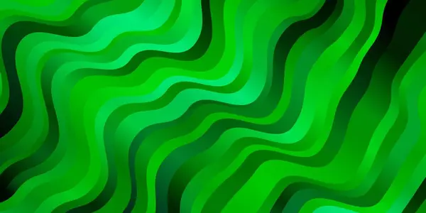 Lichtgrüne Vektorschablone Mit Kurven — Stockvektor