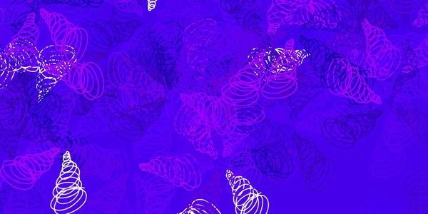 Светло Фиолетовый Розовый Векторный Фон Изогнутыми Линиями Красочная Иллюстрация Изогнутыми — стоковый вектор
