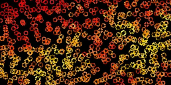 Темно Оранжевий Векторний Візерунок Сферами Ілюстрація Набором Блискучих Барвистих Абстрактних — стоковий вектор