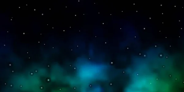 Mörkblå Grön Vektor Struktur Med Vackra Stjärnor — Stock vektor