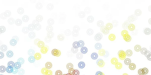 Светло Синий Желтый Вектор Естественной Компоновки Цветами Простая Цветная Иллюстрация — стоковый вектор
