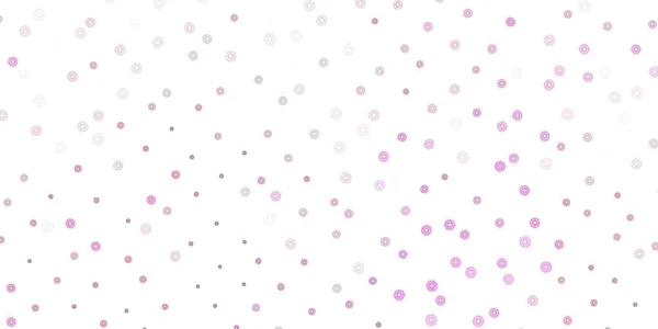 Светло Розовый Векторный Фон Цветами Простой Дизайн Цветами Абстрактном Фоне — стоковый вектор