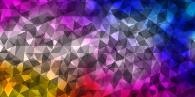 Açık pembe, üçgen biçiminde mavi vektör dokusu. Renkli üçgenlerin olduğu bir resim. Duvar kağıtları için şablon.