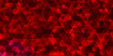 Çizgileri ve üçgenleri olan açık kırmızı vektör şablonu. Basit formda soyut biçimdeki üçgenler. İniş sayfaları için şablon.