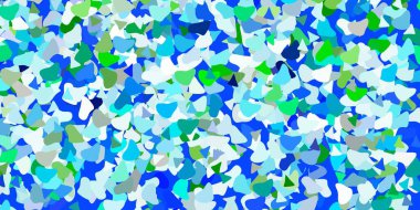 Açık mavi, soyut şekilli yeşil vektör şablonu. Basit gradyan şekilli renkli bir çizim. Web siteniz için basit illüstrasyon.