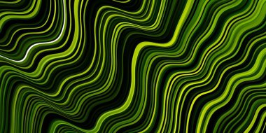 Açık Yeşil, kıvrımlı sarı vektör deseni.