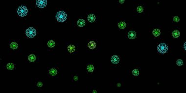 Koyu mavi, rastgele şekilli yeşil vektör arkaplan. Soyut tarzda renkli şekilli bir illüstrasyon. Reklamlarınız için modern tasarım.