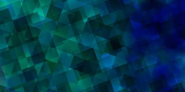 Açık mavi vektör deseni ve çokgen tarzı. Renkli üçgenlerin olduğu bir resim. Posterler ve afişler için en iyi tasarım.