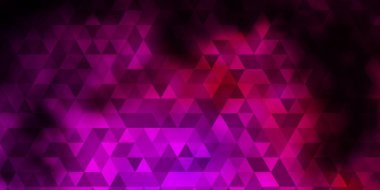 Çokgen şekilli koyu pembe vektör deseni. Renkli üçgenlerin olduğu bir resim. Terfileriniz için tasarım.