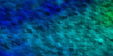 Açık mavi, üçgenli yeşil vektör arkaplan. Renkli üçgenlerin olduğu bir resim. Posterler ve afişler için en iyi tasarım.