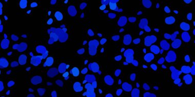 Kaotik şekilli koyu mavi vektör arkaplan. Soyut tarzda renkli şekilli bir illüstrasyon. Reklamlarınız için modern tasarım.