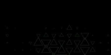 Kristallerle, üçgenlerle koyu yeşil vektör şablonu.