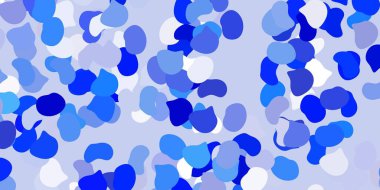 Kaotik şekilli açık mavi vektör arkaplanı. Gradyan rastgele formlarla modern soyut illüstrasyon. Cep telefonları için arka plan.