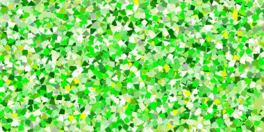 Kristallerle, üçgenlerle açık mavi vektör şablonu. Üçgenli soyut gradyan çizimi. İniş sayfaları için şablon.