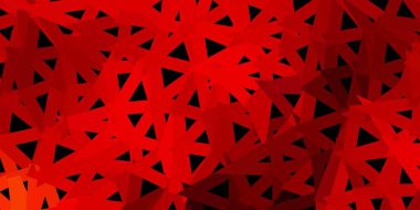 Koyu turuncu vektör gradyan çokgen düzeni. Kırık camlar ve üçgenler. Uygulamalar için tasarımınız.