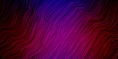 Bükülmüş çizgileri olan koyu mavi, kırmızı vektör arkaplanı.