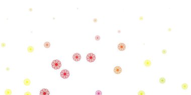 Açık yeşil, sarı vektör çiçekli doğal düzen. Soyut arka planda gradyan çiçekleri olan modern tasarım. Broşürler ve kitaplar için akıllı tasarım.