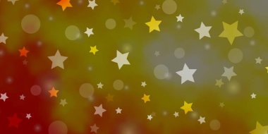 Dairesel ve yıldızlı Açık Turuncu vektör şablonu.