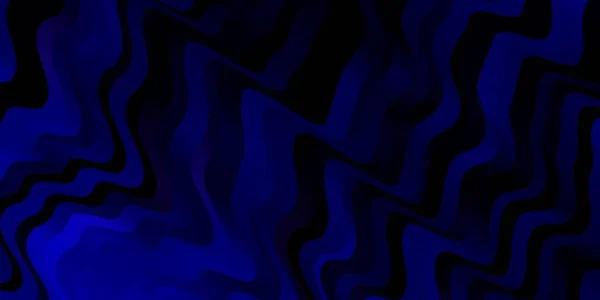 Rosa Escuro Modelo Vetor Azul Com Linhas Curvas — Vetor de Stock