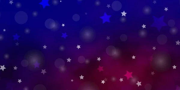 Azul Claro Plantilla Vector Rojo Con Círculos Estrellas — Vector de stock