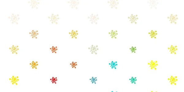 Lichtblauw Geel Vectorsjabloon Met Grieptekens Kleurrijke Gradiënt Ziektesymbolen Eenvoudige Abstracte — Stockvector