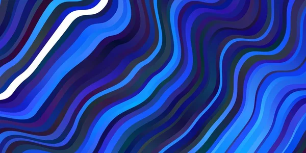 Темно Синий Векторный Узор Мокрыми Линиями Иллюстрация Абстрактном Стиле Изогнутым — стоковый вектор