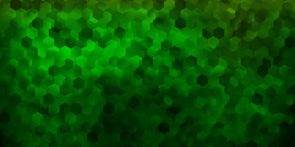 Verde Oscuro Cubierta Vectorial Amarilla Con Hexágonos Simples Diseño Inteligente — Archivo Imágenes Vectoriales