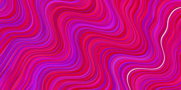 Hellviolett Rosa Vektorhintergrund Mit Gebogenen Linien — Stockvektor