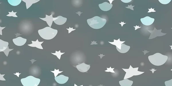 Hellblaue Vektorschablone Mit Kreisen Sternen Bunte Illustration Mit Gradientenpunkten Sternen — Stockvektor