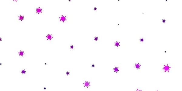 Світло Фіолетовий Рожевий Векторний Шаблон Знаками Грипу Розумна Ілюстрація Кованими — стоковий вектор