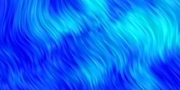 Hellblaue Vektorvorlage Mit Gebogenen Linien — Stockvektor