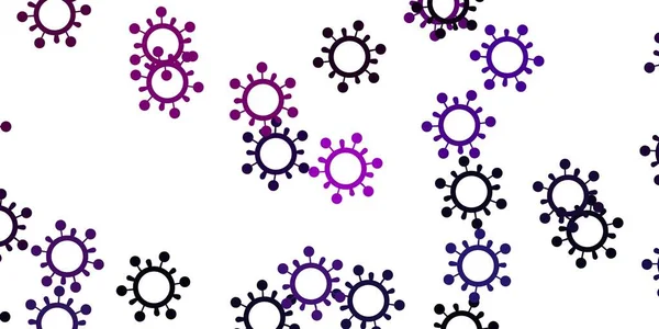 Hellrosa Vektorhintergrund Mit Virussymbolen Farbenfrohe Krankheitssymbole Einfachen Abstrakten Stil Einfaches — Stockvektor